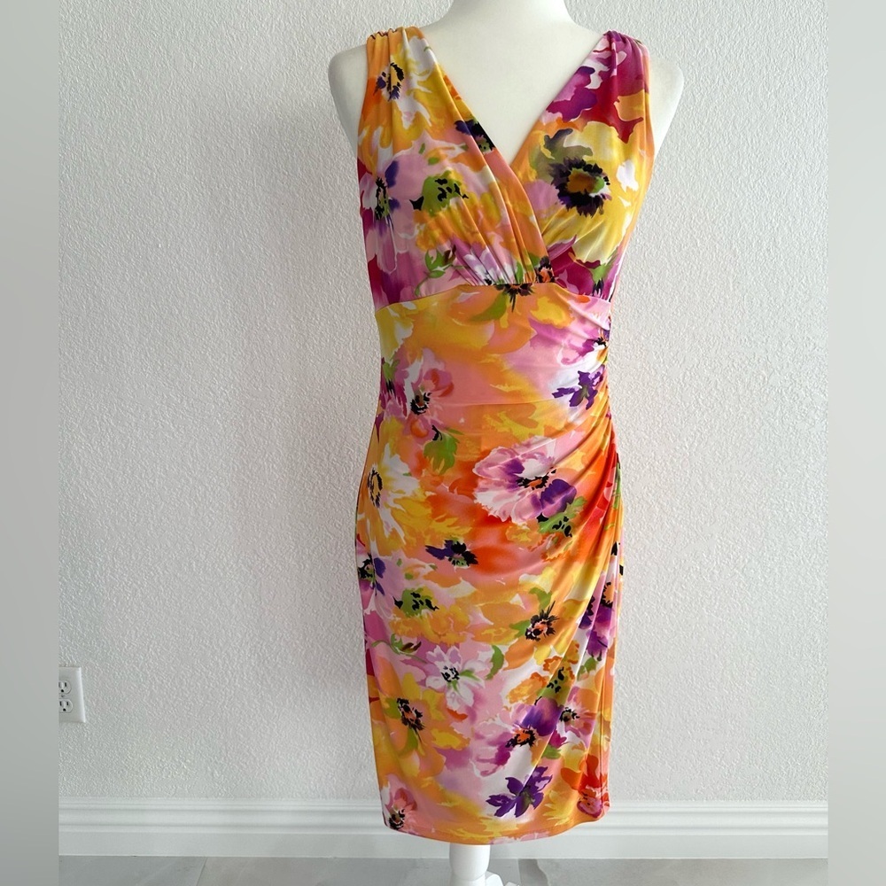 Lauren Ralph Lauren Multicolor Floral Midi Dress